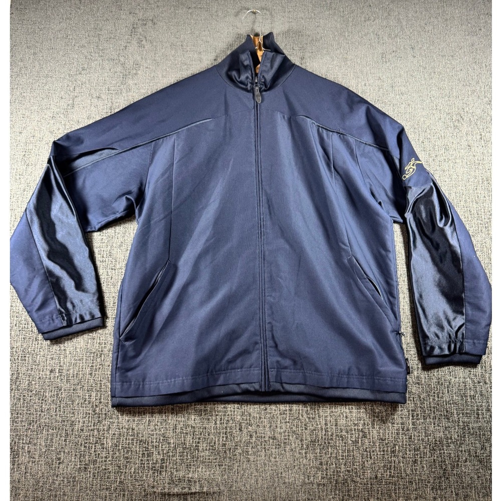 Adidas Predator Mens Track Jacket Navy Blue Gold Full Zip Soccer Training Size M